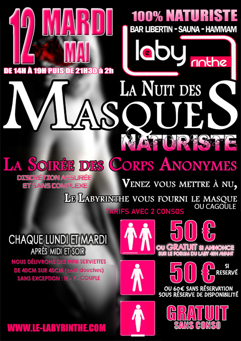 Mardi Naturiste Cagoule & Co, après midi et soir